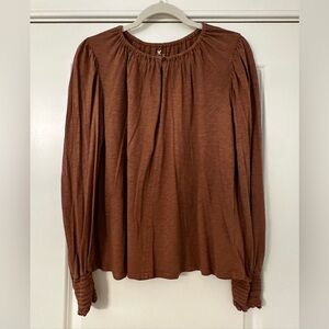 Velvet by Graham & Spencer Rust Long Sleeve Blouse